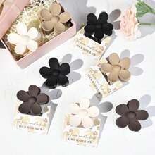 6/8入組表姐提議禮物花朵表姐髮夾，搭配花卡大號髮夾新娘送禮給表姐單身派對小禮物 - 彩色 - 查看 6