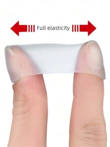 2pcs Toe Protector Sleeves, Anti-Friction Foot Toe Cap For Shoes - White - View 3