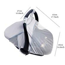 RHYDEER Baby Car Seat Cover, 2 In 1 Baby Car Seat Sunshade Cover-Mosquito Net For Infant Carseat- Baby Boy Girl Car Seat Sunshade Cover - Breathable Canopy Covers (Gray) - Grey - View 2