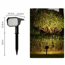 2pcs Garden Solar Tree Lights Outdoor Solar Spotlights, 24 Large LED Solar Lights Outdoor Garden Solar Lights, Dusk To Dawn Solar Lights, With 2 Lighting Modes, Solar Landscape Spotlights, Decorative Garden, Outdoor Multi-Scene Solar Spotlights - 黃色 - 查看 2