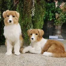 1:1 Furry Simulated Shepherd Dog Decoration Realistic Animal Puppy Props - Orange - View 1