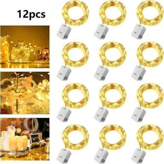 2/4/8/12, LED Chain Lights With Three Adjustable Gift Box Decorations, Used For Decorating Flowers And Pastries In Small Color Boxes, Home Decoration, Stage Decoration, And Theme Party Decoration