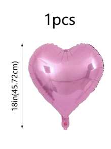 1 个/10 个 18 英寸心形铝箔气球，充满氦气，漂浮，适用于生日、婚礼、订婚、婚礼装饰 - 粉色 - 查看 8