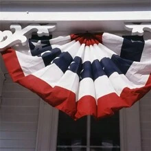 5 Stücke USA patriotische Faltfahne - 3 x 1,5 Ft amerikanische US-Flagge Wimpelgirlande, Dekoration zum Gedenktag, Unabhängigkeitstag und Tag der Arbeit