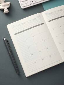 1 pezzo Pianificatore in inglese per il 2025 (penna non inclusa)