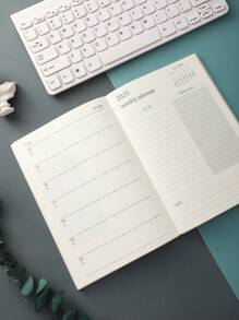 1 pezzo Pianificatore in inglese per il 2025 (penna non inclusa)