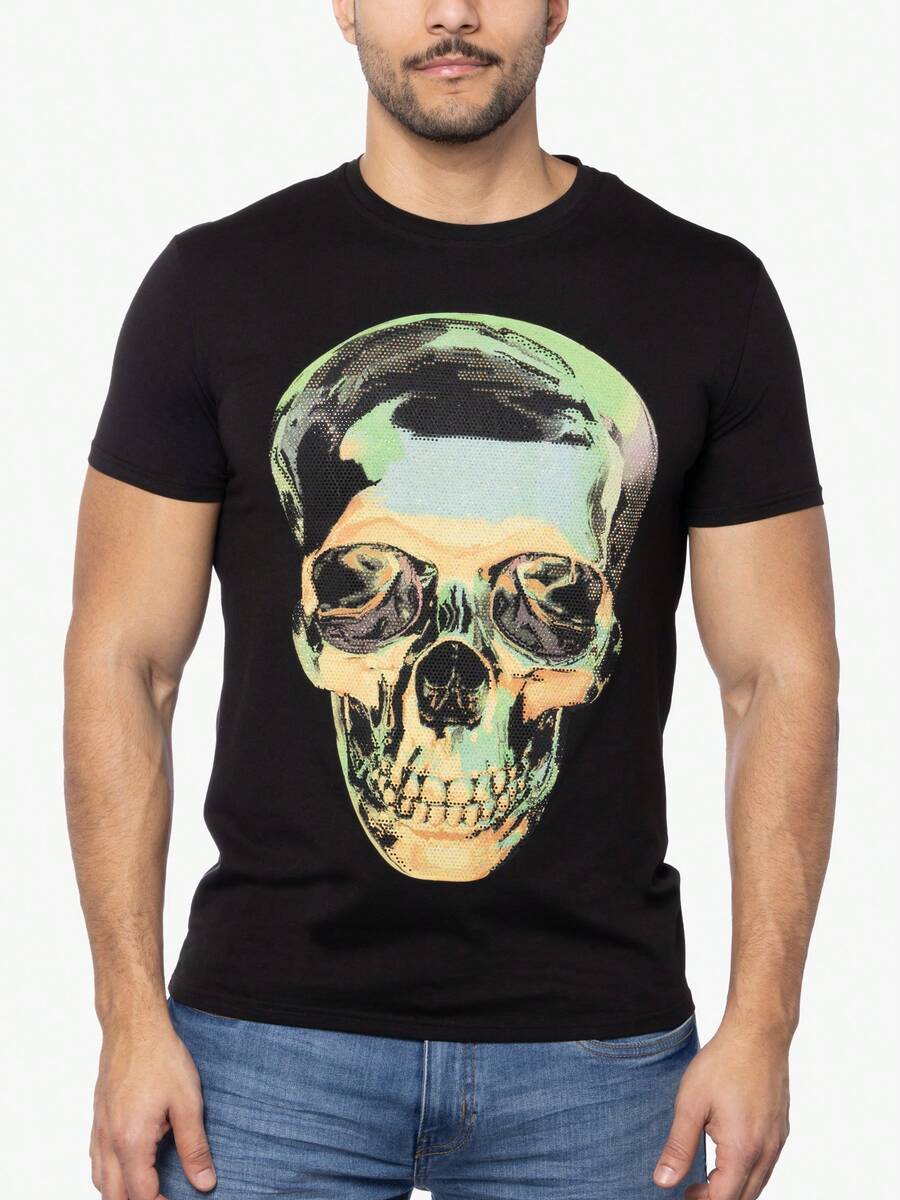 Spring + Mercer Men's Tie Dye Skull T-Shirts