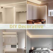 Tira de luz LED de neón flexible para hogar y exterior, 5 metros, cortable, sin fuente de alimentación, ambiente festivo, adecuada para fiestas de cumpleaños, reuniones navideñas, fiestas. - Blanco - Ver 7