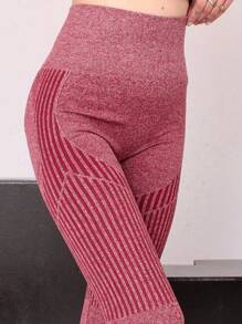 Women Sports Leggings - Màu Đỏ Sâu - Xem 2