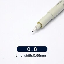 sipa 毡尖笔，单支笔或套装，适合日常学习 - 黑色 - 查看 14