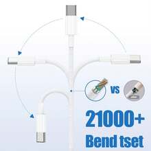 快速充电 iPhone 15 充电器，20W USB C 快速壁式充电器兼容 iPad，带 6 英尺（约 1.8 米）尼龙编织长充电线 C 型至 C 型线，兼容 iPhone 15/15 Plus/15 Pro/15 Pro Max/iPad 10/iPad Mini 6/iPad Air 5/iPad Pro/AirPods Pro - 美規A型插(110-127V) - 查看 4