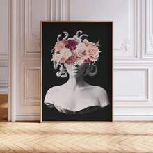 HALFLEMART 1pc Abstract Canvas Paintings, Greek Mythology Medusa Sculpture Painting On Canvas Wall Art, Artwork Wall Painting For Bathroom Bedroom Office Living Room Home Wall Decor, No Frame - Multicolor - View 18