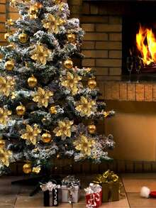 11pcs Artificial Christmas Flowers - 11pcs - View 1