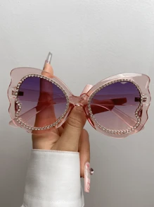 新款复古不对称猫眼时尚眼镜，男女皆宜的沙滩派对户外街头风太阳镜，渐变色眼镜，适合日常佩戴，沙滩配饰，女士眼镜，基础款太阳镜，秋冬女装，商务休闲服饰，礼品 - 彩色 - 查看 3