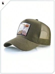 KKISSBAOBEI 1 件男女通用鹰刺绣卡车司机帽，户外运动棒球帽，适合休闲、运动、旅行 - 彩色 - 查看 5