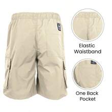 2-Pack Men's Moisture Wicking Performance Quick Dry Cargo Shorts - 灰色 & 卡其色 - 查看 7