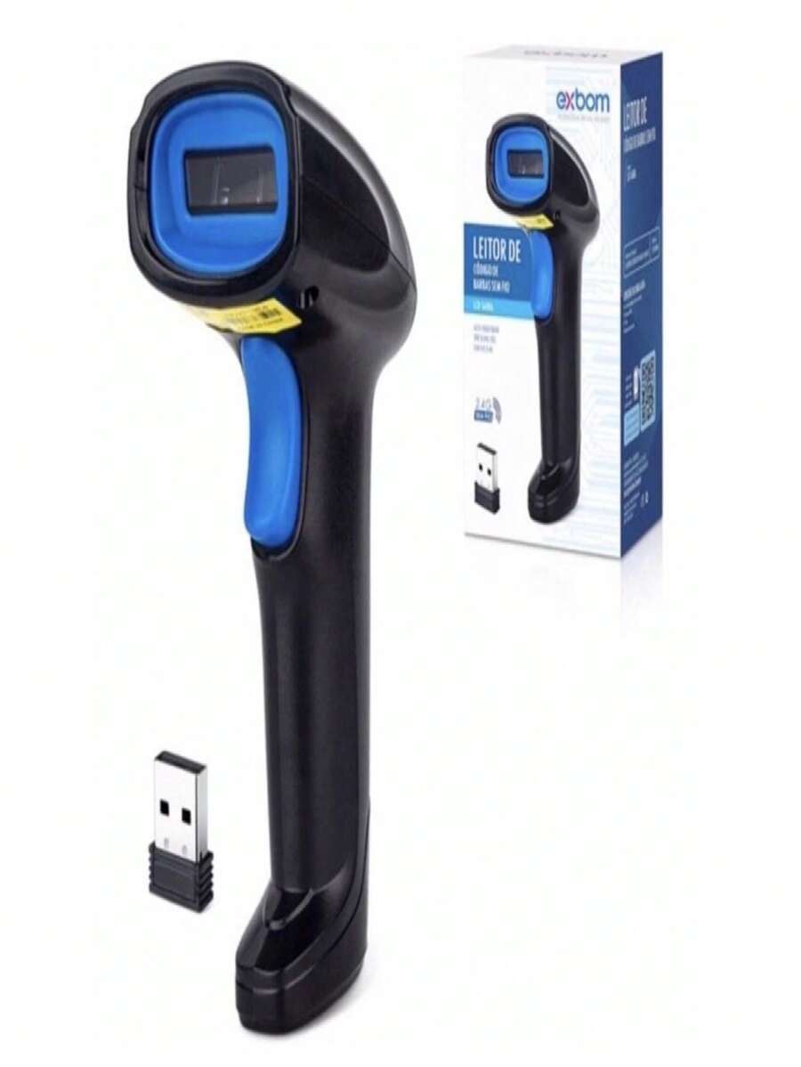 Leitor Código De Barra Sem Fio 1100lw Fast Scan Preto - Preto - Visão 1