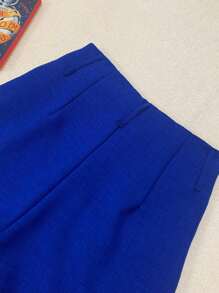 Women Pants - 寶藍色 - 查看 7