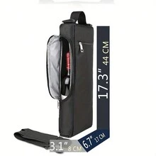 戶外高爾夫可攜式冷卻袋，紅酒啤酒保溫袋，汽車裝罐飲料可樂冰袋，夏季旅遊度假學校用品，野營裝備，戶外和野營露營器材 - 黑色 - 查看 3