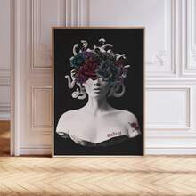 HALFLEMART 1pc Abstract Canvas Paintings, Greek Mythology Medusa Sculpture Painting On Canvas Wall Art, Artwork Wall Painting For Bathroom Bedroom Office Living Room Home Wall Decor, No Frame - Multicolor - View 14
