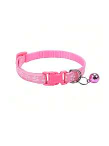 Collares reflejantes para mascotas (gatos y perros) con lazo ajustable en forma de campana, correa universal