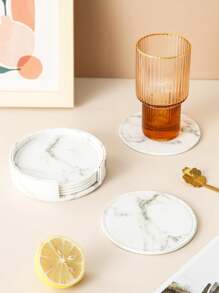 6pcs Marble Pattern Coaster