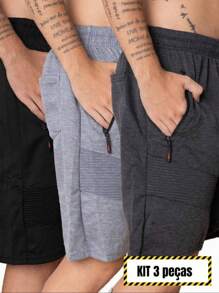 Men Shorts - 深灰色 - 查看 1