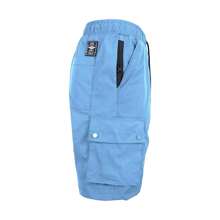 2-Pack Men's Moisture Wicking Performance Quick Dry Cargo Shorts - 黑色和淺藍色 - 查看 3