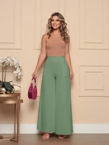 Women Pants - Mint Green - View 5