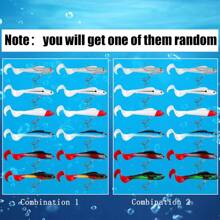Fishing Lures Soft Plastic Lures For Bass Jig Head Soft Swimbait Lifelike Plastic Baits Tackle Kit For Saltwater And Freshwater