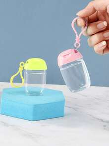 1 pieza, botella de loción de gancho transparente de 30 ml, recipientes de viaje, botellas de gancho portátiles con tapa abatible, recipientes de cosméticos recargables, tubos vacíos de champú y gel de ducha para artículos de tocador, botellas de viaje de líquido para champú y lavado corporal, contenedores apretables de botella de loción - Multicolor - Ver 4