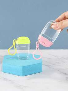 1 pieza, botella de loción de gancho transparente de 30 ml, recipientes de viaje, botellas de gancho portátiles con tapa abatible, recipientes de cosméticos recargables, tubos vacíos de champú y gel de ducha para artículos de tocador, botellas de viaje de líquido para champú y lavado corporal, contenedores apretables de botella de loción - Multicolor - Ver 5