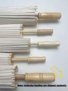 Paraguas de papel blanco (paquete de 1): diseño elegante de papel y bambú con mango con estilo, perfecto para bodas, despedidas de soltera, regalos de fiesta y decoración de mesa