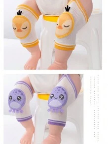 1對0-4歲嬰兒用網眼腿套，嬰兒爬行、行走用膝蓋和手肘護墊，避免受傷 - 彩色 - 查看 6