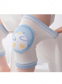 1對0-4歲嬰兒用網眼腿套，嬰兒爬行、行走用膝蓋和手肘護墊，避免受傷 - 彩色 - 查看 7