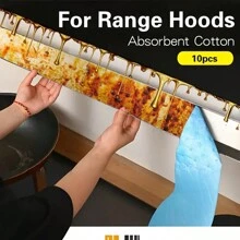 10 miếng giấy thấm dầu máy hút mùi nhà bếp Blue Film đơn 90*10cm/35.4*3.9in Giấy thấm dầu gia dụng Bộ lọc dầu máy hút mùi bồn rửa đa năng Thấm dầu đặc biệt, Trang trí nhà cửa, Quà tặng Giáng sinh, Quà tặng gia đình, Trang trí phòng - Nhiều màu - Xem 2