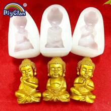 3D Buddha Candle & Incense Silicone Mold, Aromatherapy Solid Fragrance Stones And Resin Ornaments Mold