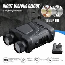 Night Vision Device, Digital Night Vision Binoculars Infrared Night Vision Binoculars With 5X Digital Zoom 3 In LCD Screen FHD Image For Hunting, Camping, Travel, Surveillance - Black - View 7