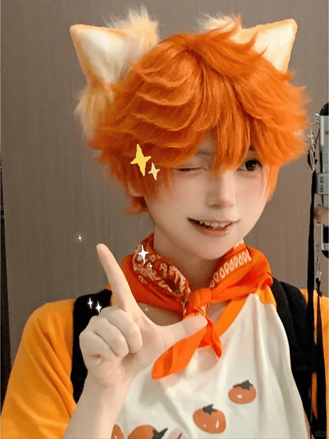 Short Orange Wig For Anime Orange Cosplay Men Orange Wig, Short Layered