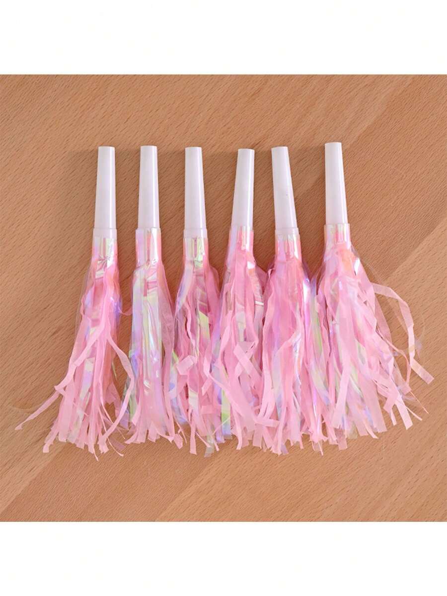 24pcs Party Blowers, Noise Makers Glitter Metallic Fringed Party Horns