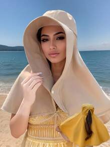 1 件装女士新款太阳帽，带披肩和颈部保护，户外骑行防紫外线渔夫帽 - 遮陽帽 - 查看 9