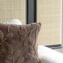 1pc Plush Embossed Square Pillowcase (Without Pillow Core) Simple Style Suitable For Living Room And Bedroom, All Seasons - Coffee Brown - View 6