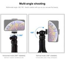 PULUZ Trípode flexible en forma de pulpo mini con soporte de bola, compatible con cámaras DSLR, GoPro, smartphones - Negro - Ver 8