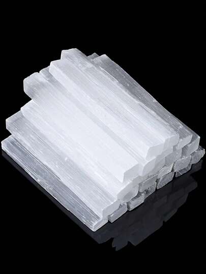 QYDCX 1/6PCS Large Selenite Stick White Native Coarse Crystal Bulk Crystal Walking Stick For Balancing Energy Meditation Drawing Aura Protection Wiccan Altar Supplies (3.15-4inch)