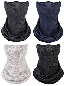 頭戴式頭巾、面罩和臂套，運動頭巾頭包臉巾口罩頸部保暖面罩護眼罩 - 面罩+臂袖 - 查看 13