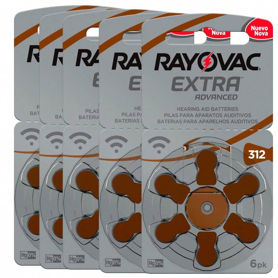 Pilha Auditiva 312 Rayovac Bateria Pr41 kit 30 unidades - 312 - Visão 1