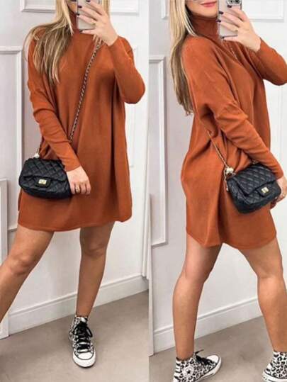 VESTIDO PONCHO TECIDO LANZINHA ( NÃO ACOMPANHA CINTO )