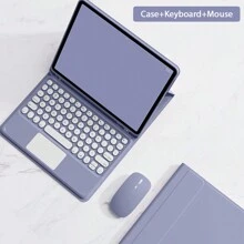 免费鼠标触摸板键盘兼容 iPad 10 2022 Pro 11 Air 6 2024 Air 5 4 保护套 Air 3 Pro 10.5 10.2 8th 9 Gen 磁性键盘保护套 - 紫色 - 查看 10