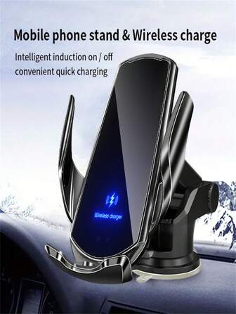 Automatic Wireless Charger Car Phone Holder Fast Charging Compatible With Iphone 12 13 14 Compatible With Xiaomi Compatible With Samsung Magnetic Wireless Car Chargers Car Accessories