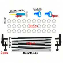 4m 10 Section Adjustable Balloon Arch Table Stand Kit, Reusable Table Balloon Arch Kit With Base High Strength Fiberglass Rods For DIY Parties Weddings Birthdays Holidays Parties - Black - View 6